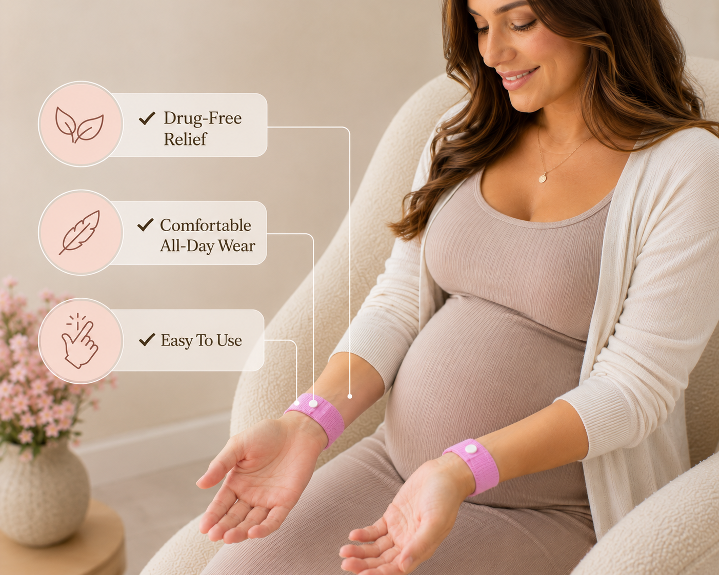 Calmellow® Pregnancy Relief Wrist Bands