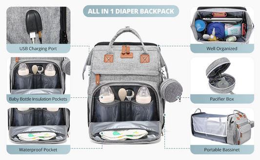 Calmellow® 5-in-1 Diaper Backpack